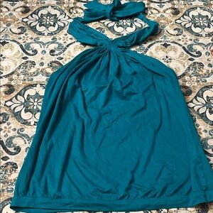 Banana Republic halter top with built in shelf bra. Dark turquoise color.